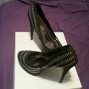 Black studded heels